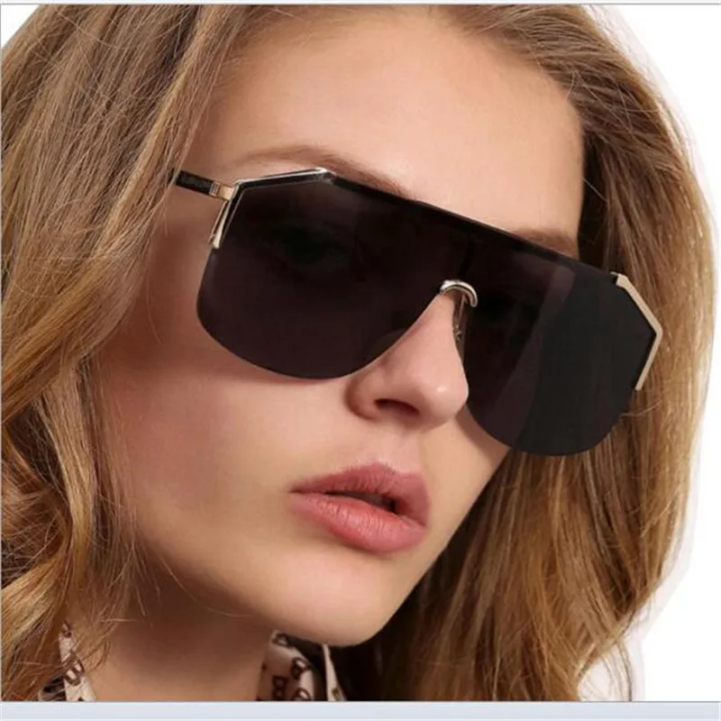 KAPELUS sunglasses Man big face sunglasses overall eye protection sunglasses European new star one-piece sunglasses 0291