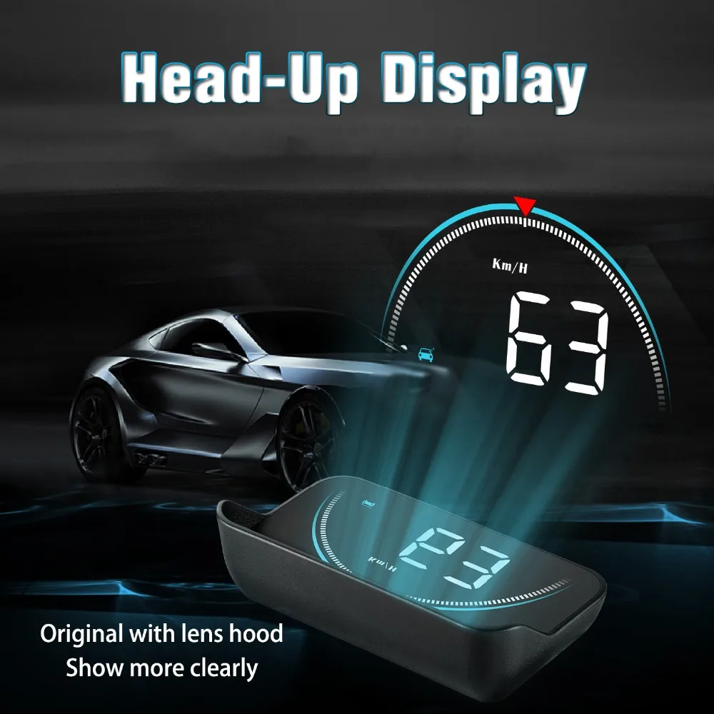 YASOKRO New Arrival M8 HUD Head Up Display Car Styling Speed Alarm OBD II OBD2 car hub windshield Projector Car Accessories