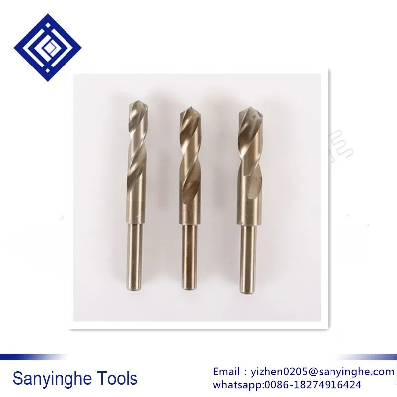 3 pcs/set 13.5-19mm Reduced 1/2 inch Straight Shank Twist Drill Bits Containing Cobalt  stainless steel  Drill Bits