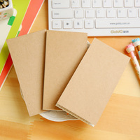 Multifunction cowhide paper memo pad vintage soft copybook can tear this schedule todo notebooks grid plan the Kraft book