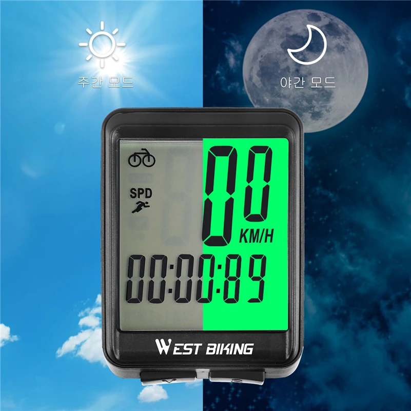 WEST BIKING Multifunction Bicycle Computer Rainproof Wired Wireless Odometer Cycling Speedometer To Bike MTB Bicycle Accessories