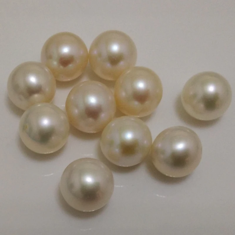 Wholesale AAA 12-13mm Natrual High Luster No Hole Oval Loose Cultured Freshwater Pearls