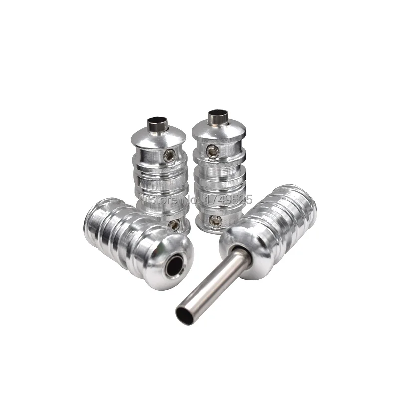 

Tattoo 5pcs/lot Professional Silver Color Aluminum Tattoo Grips Set for Tattoo Machine Gun Handle Tattoo Accessory