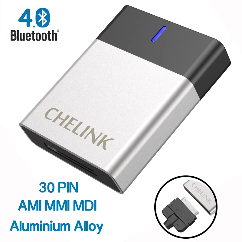 

CHELINK 30 pin Handsfree Aux Bluetooth Car Kit AMI/MDI/MMI Audio Interface Adapter for Audi Alpine Car Stereo