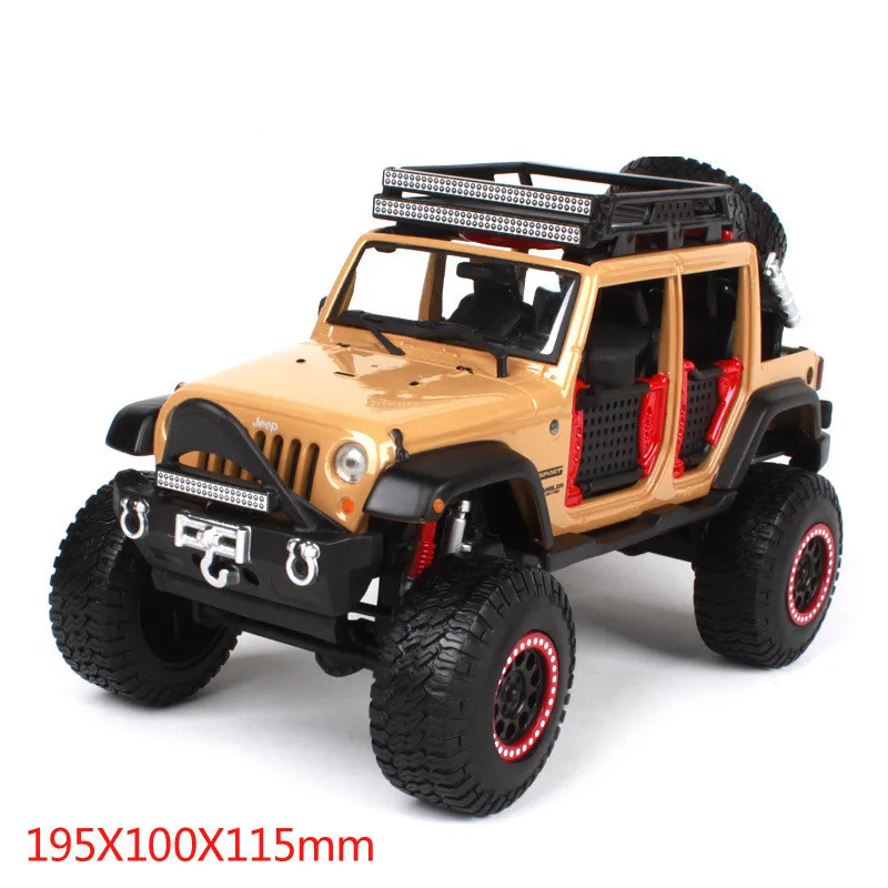 Simulation 1:24 Wrangler modified version of the alloy model,advanced collection and gift metal off-road model,free shipping