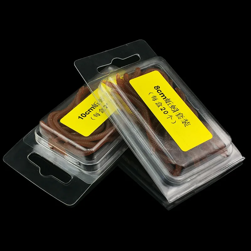 Vinilo Lombriz Cola Larga – Señuelo agua dulce gusano sangre - imagen 5