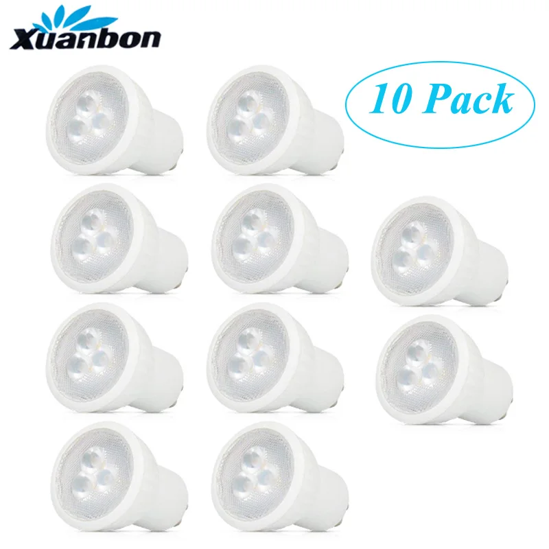 

10PCS led bulb mini gu10 35mm spotlight 3W 220v 110v mr11 spot 120 angle for living room bedroom table lamp SMD Indoor lights