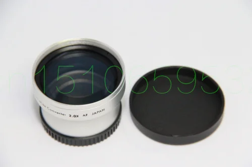Teleobjetivo telescópico de 30,5mm y 2.0x, lente para videocámara de 30,5mm, 2x plateado