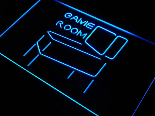 s130 Game Room Pinball Display Decor LED Neon Light Light Signs On/Off Switch 20+ Colors 5 Sizes