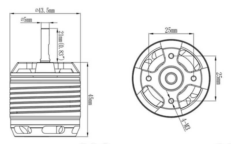 Gartt HF500-1600KV 1700W bezszczotkowy silnik do Trex Align 500 helikopter RC