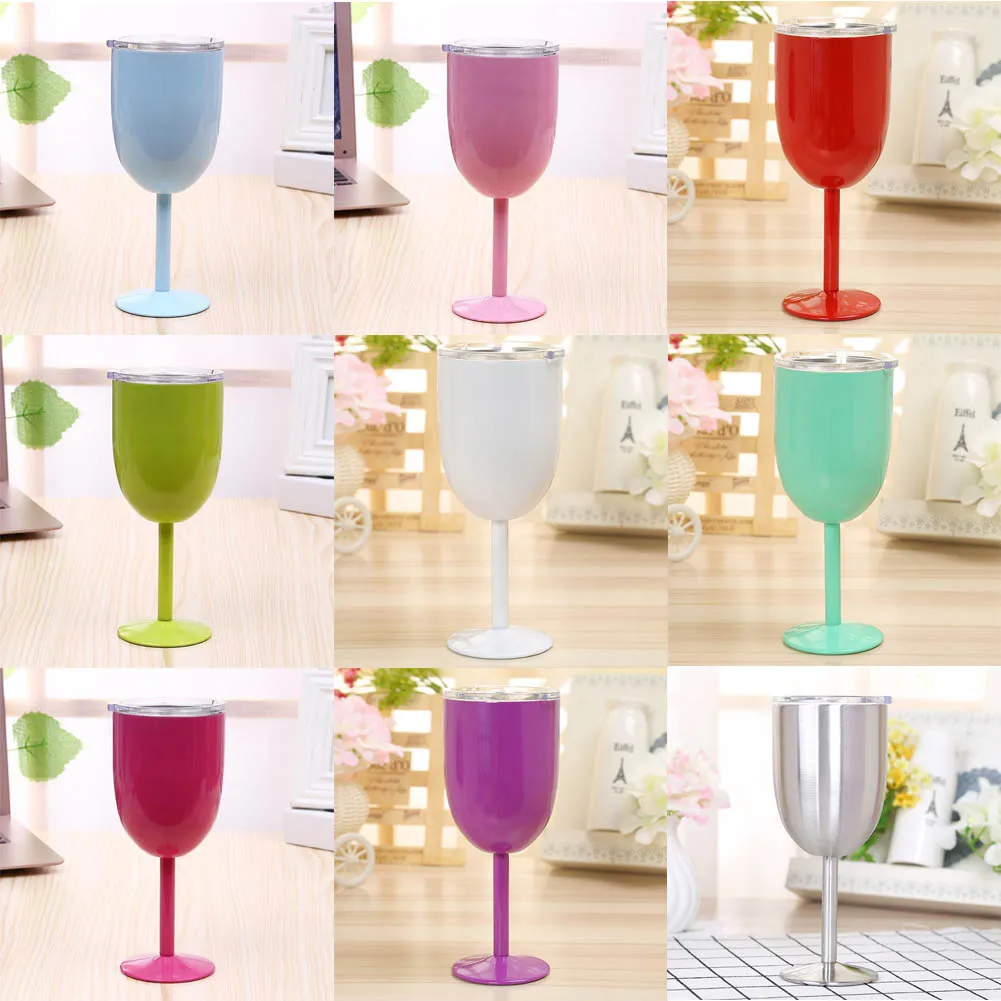 Europäischen 10 UNZEN Edelstahl Rotwein Tasse Anti-gebrochen Wein Gläser Trinkgläser Kreative Winecup Langlebig Drink Bar Werkzeuge
