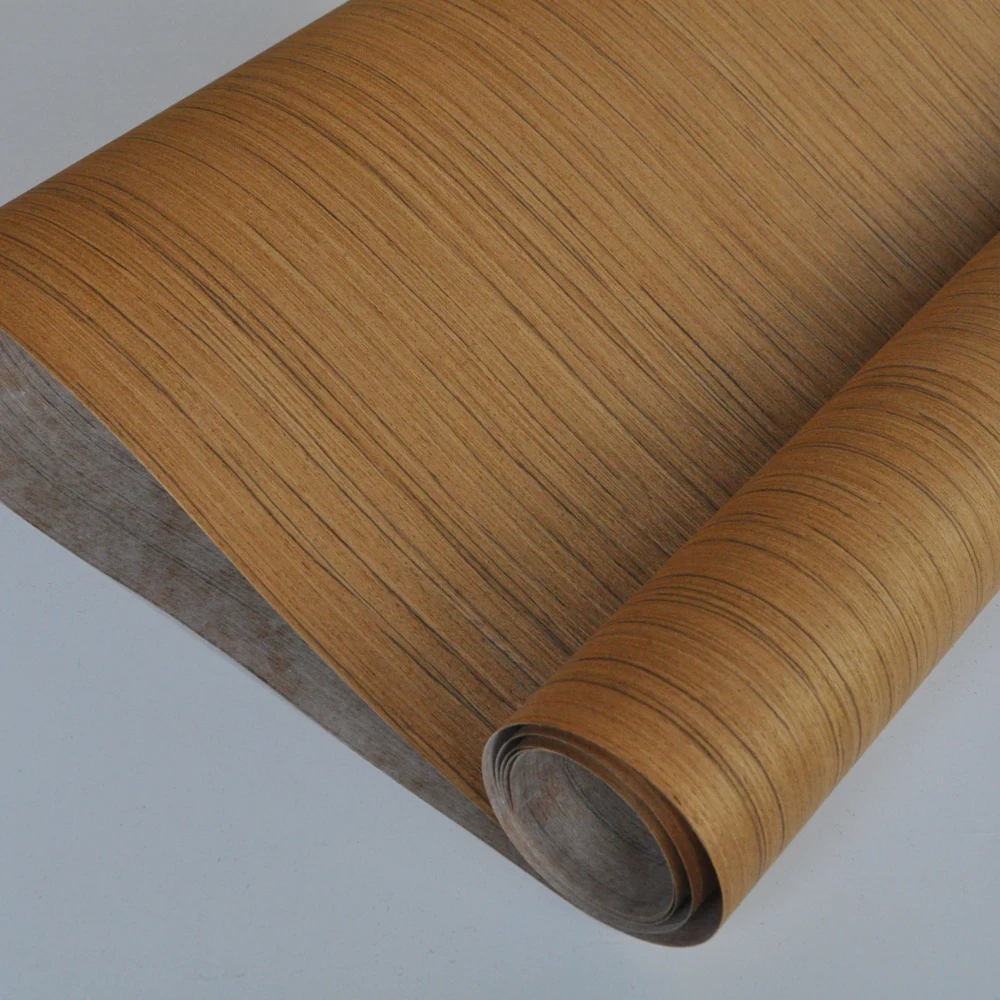 Teak Engineered Holz Furnier mit Fleece Backer