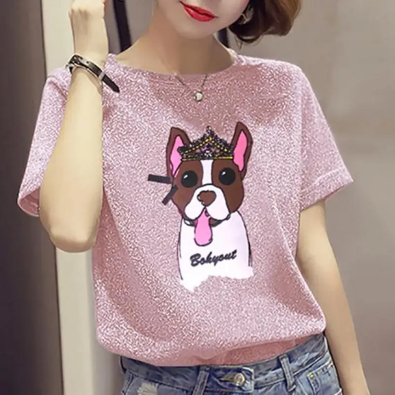 

Zuolunouba Summer Fashion Casual Slim Women T Shirt Pzuolunouba Summerinting Multi-harajuku Short Sleeve O-neck Female Tees Tops