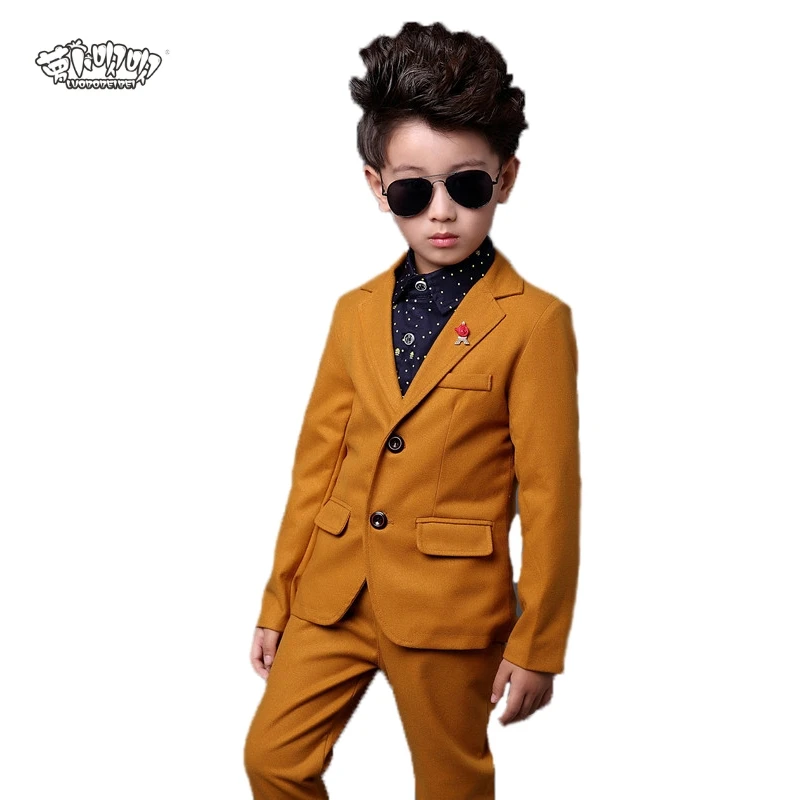 

Flower Boys Formal Suits Wedding Birthday Party Jackets Pants 2Pcs Gentleman Kids Children Tuxedo Blazer Costumes Clothes N23