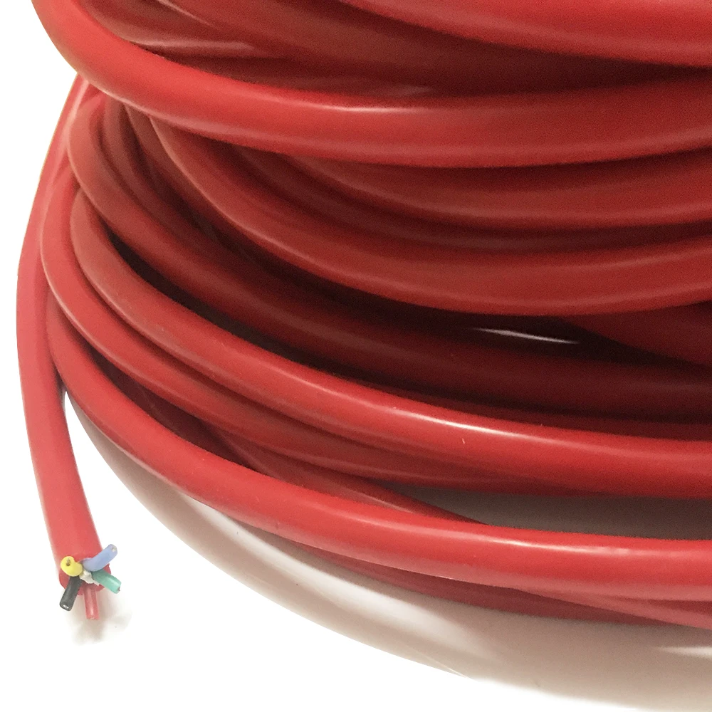 Special Soft Silicone Wire 5-core 0.5 Square High and Low Temperature Power Cable Sheath Red Tinned Copper -60- 180 degree Cable