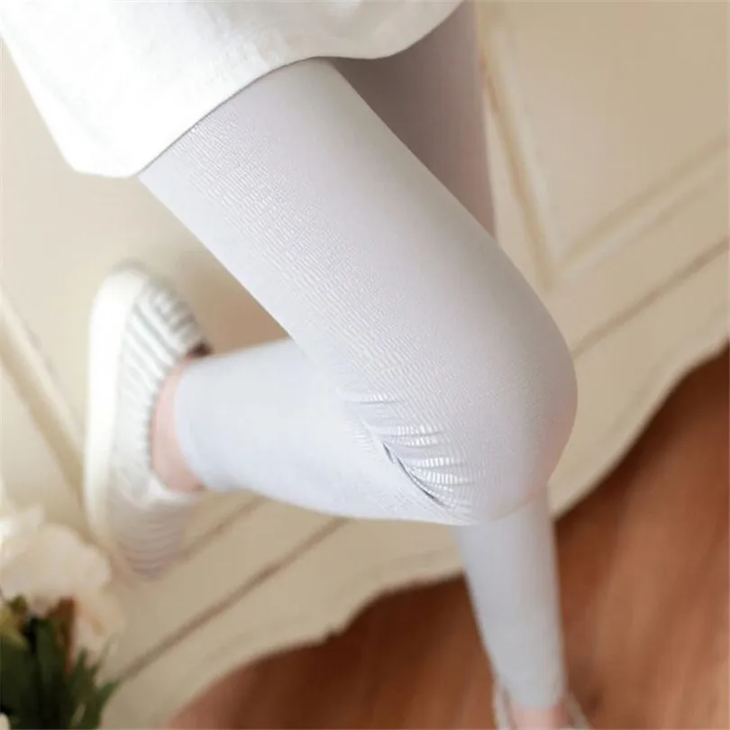 YGYEEG Bút Chì Thời Trang Quần Legging Nữ Gợi Cảm Hoa Văn Da Rắn Quần Skinny Hồng Xám Đen Eo Thun Màu Trắng Cổ Chân-Chiều Dài Đáy