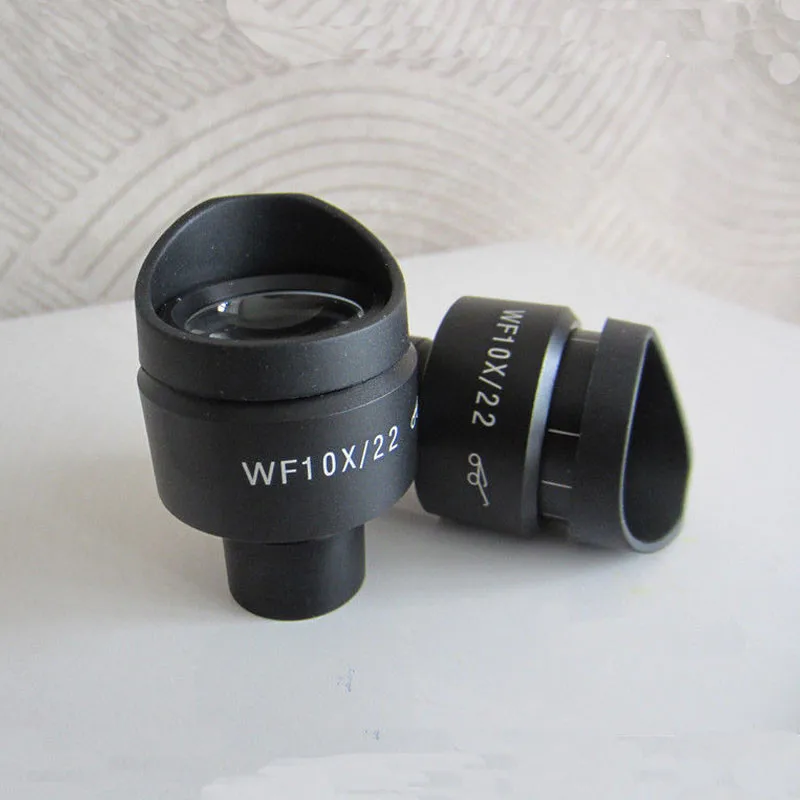 1pc diopter ajustável wf10x/22mm microscópio estéreo ocular alto ocular grande angular lente com proteção para os olhos de borracha
