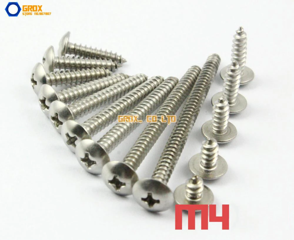 

M4 304 Stainless Steel Phillips Truss Head Self Tapping Screws