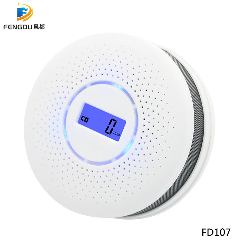 Newest 2 in 1 LED Digital Gas Smoke Alarm Co Carbon Monoxide Detector Voice Warn Sensor Home Security Protection High Sensitive