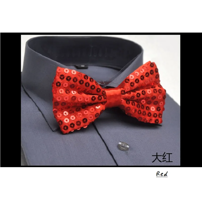 2019 Sequin Solid color Bow tie for men Thick Women Show Wedding Party Bowtie