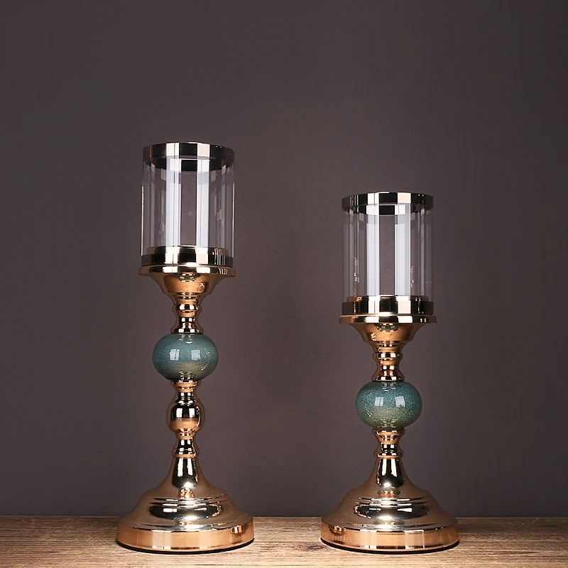 

Nordic Gold Candle Holders Wedding Table Centerpieces Candelabra Christmas Candlestick Modern Home Decoration Accessories