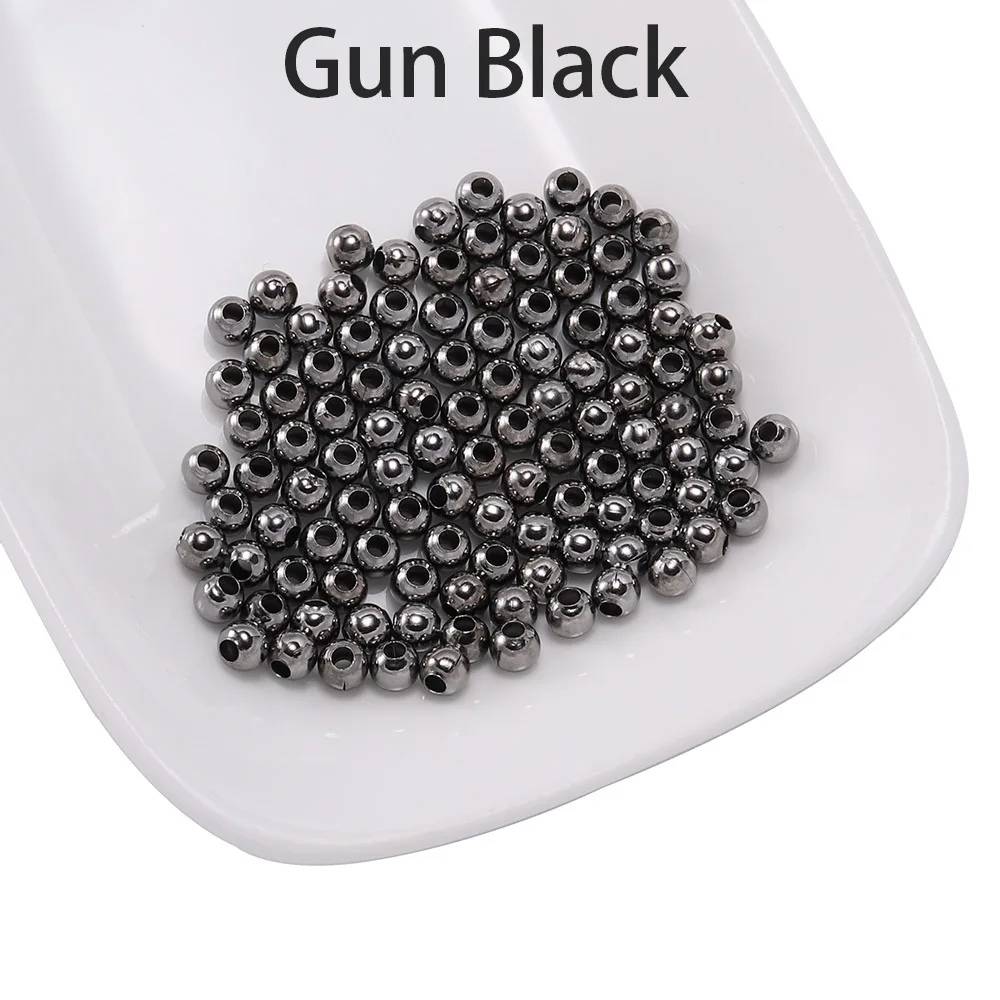 30-500 teile/los 2-10mm Gold Farbe Runde Spacer Perle Ball Ende Metall Rocailles Für Armband Halskette DIY Schmuck Machen Zubehör – Detail 10