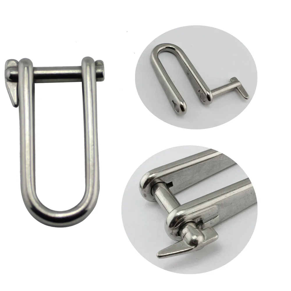 Stainless Steel Halyard Key Pin Shackle Marine Grade SS316 Boat Rigging Hardware 10pcs 6mm 5pcs 8mm Key Bolted Pin Shackle