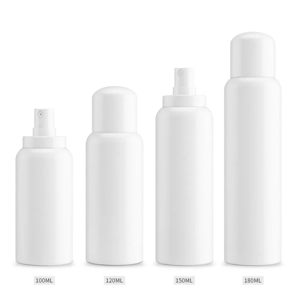 50pcs/lot 100ml 120ml 150ml 180ml new design PET Buckle white Plastic Refillable Bottles high quality Spray Bottle Makeup Tools