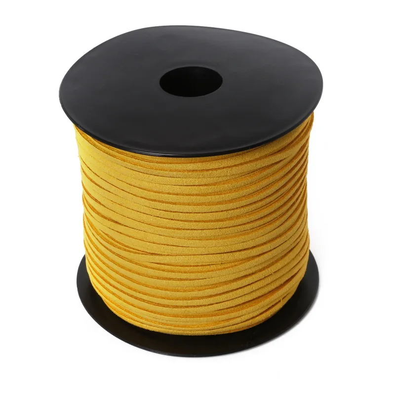100yards/roll 2.8mm Flat Faux Suede Leather Cord String Rope Lace Thread Garment Findings for DIY braided Shoes Apparel Sewing