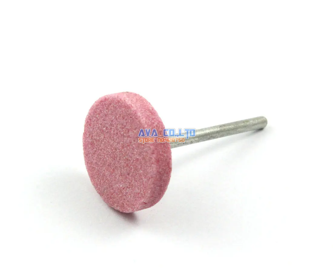 20 Pieces 25x5mm Mounted Point Pink Aluminum Oxide Abrasive Grinding Stone Wheel 3mm Shank