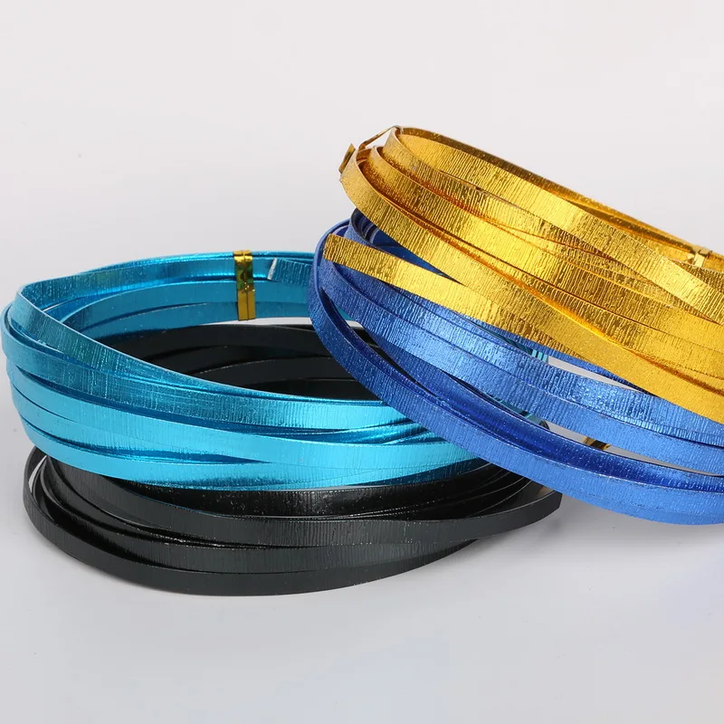3m 12Color Width 5mm Thickness 1MM Flat Shape knurling Aluminum wire Soft Metal Floristry wire For Handmade Accessories