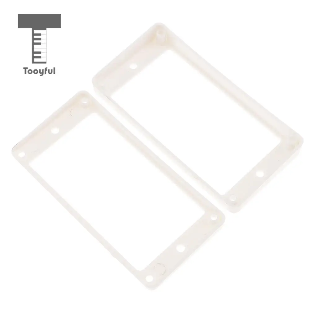 Tooyful 2PCS White Humbucker Pickups Frames Mounting Rings for LP Electric Guitar