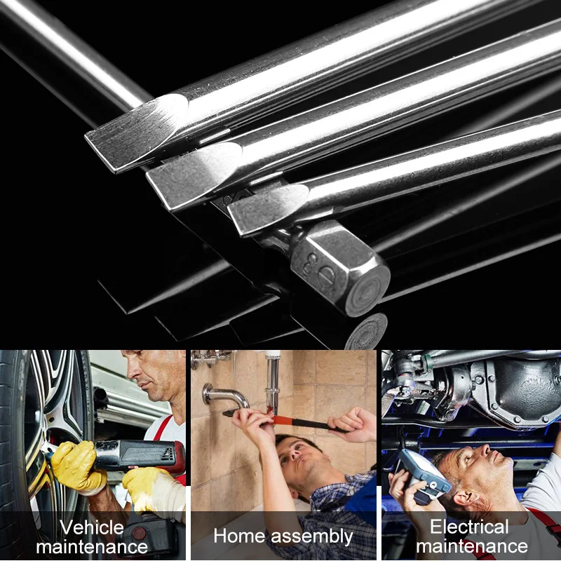 HOEN S2 Lega di 6 pz/set 50 millimetri 2.0-6.0 millimetri In Acciaio A Testa Piatta Scanalata Punta Magnetica Intaglio Cacciaviti Bit prezzo all'ingrosso Nuovo Arrivo