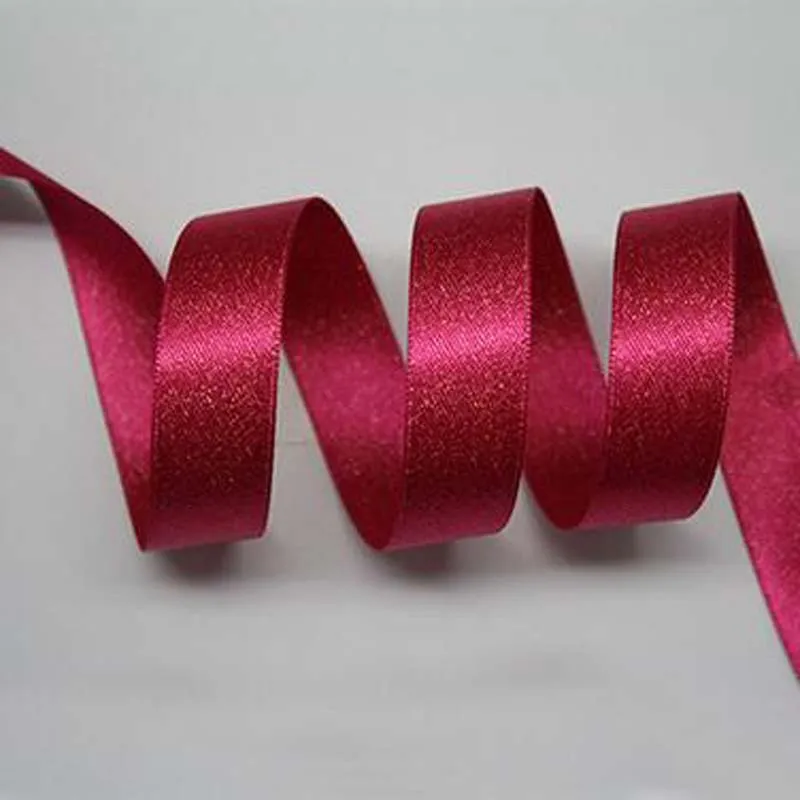 10 Yards 22MM Gold Wire Ribbon Satin DIY Welfare Gifts/Wedding Decoration DIY Hand Materials Gift packaging Band Double Sided