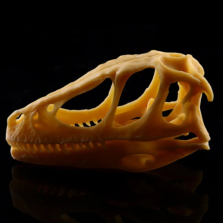 Halloween Resin VelociRaptor Skull Replica Head Model Figurine Replica Home Bar Decor