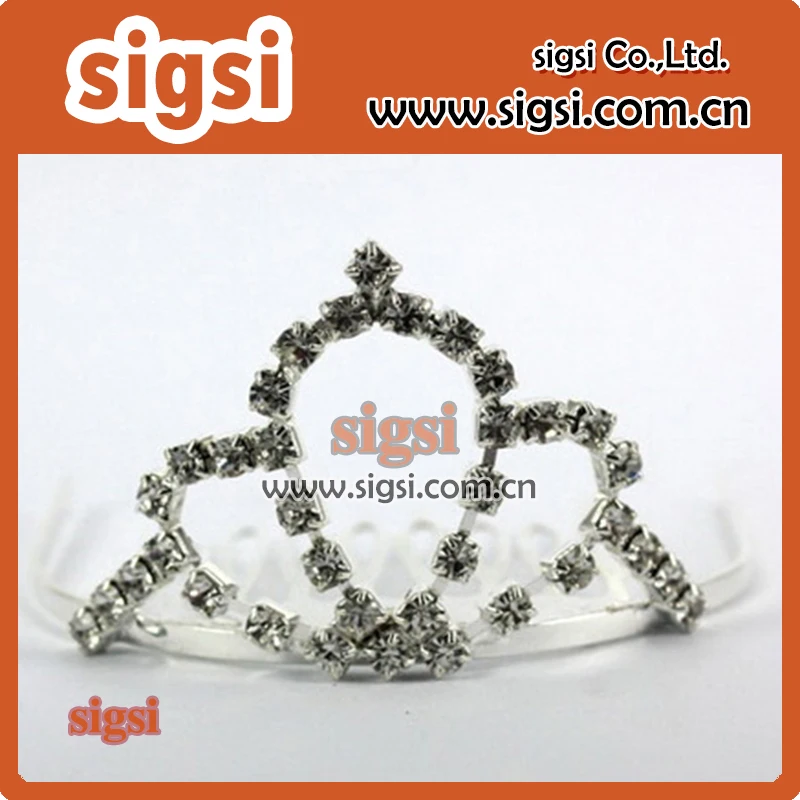 

Wholesale new design accessories crown shape rhinestone comb for decoration