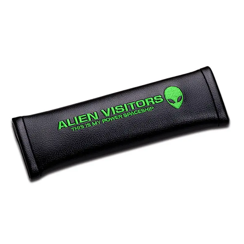 Noizzy Alien Visitors Spaceship Car Auto Seat Supports Waist Pillow Belt Shoulder Pad Neck Cushion Headrest Comfort  Styling