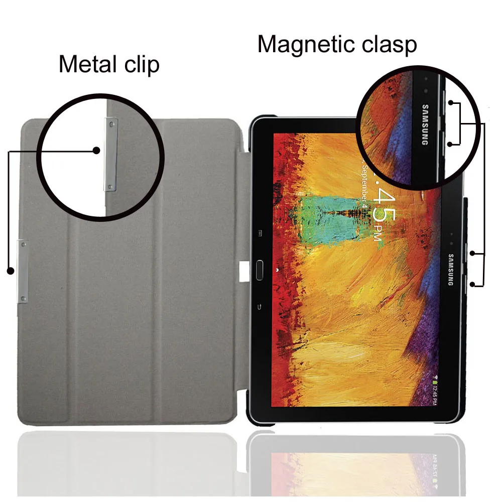 Afesar UltraSlim Smart Cover Case for Samsung Galaxy Tab Pro 10.1 inch SM-T520 T521 T525 Tablet pu leather Case magnetic