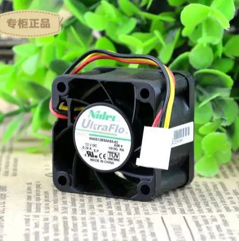 Original authentic   40*40*28 4CM 12V 0.24A W40S12BS8AB5-52  3 line violent fan