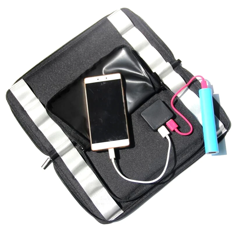 BUHESHUI Dobrável/Portable 20W Carregador Solar Dual USB Painel Solar Bolsa Carregador Para Bateria Do Telefone Sunpower