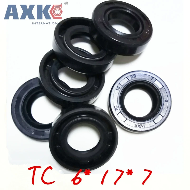 

Shaft Oil Seal TC-6*17*7 Rubber Covered Double Lip With Garter Spring/Size:6mm*17mm*7mm/20pcs