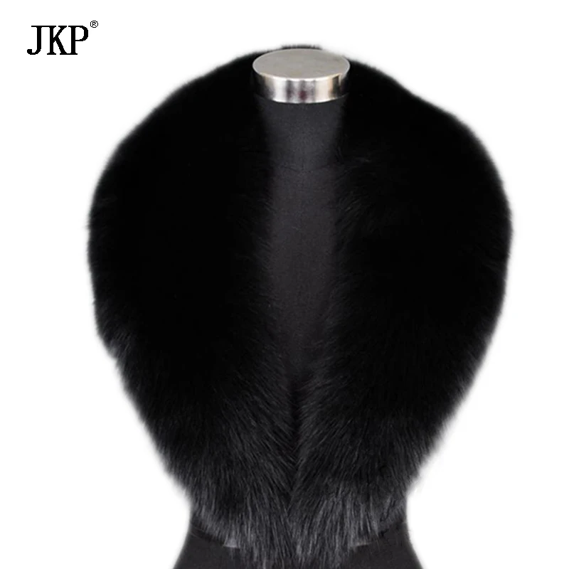 Winter Women\'s Real Fox Fur Collar Fox Fur Cap Fur Collar 80-100cm Collar Soft Fur Scarf Neck Warmer Fashion Soft Natural Shawl