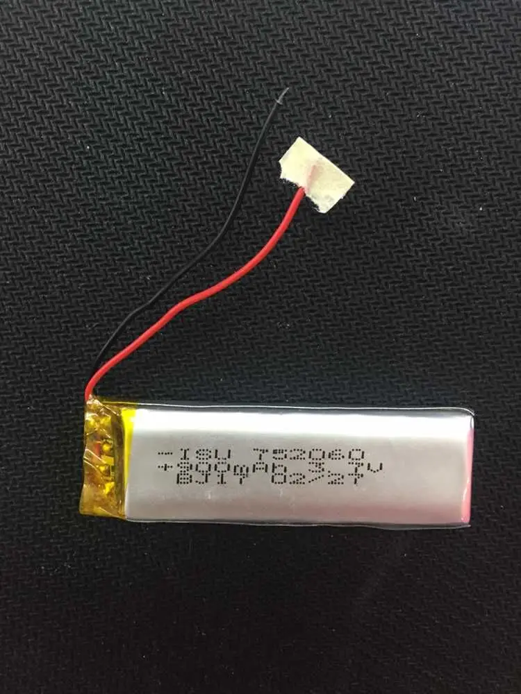 Bateria de polímero de lítio 3.7v 752060 900mah mp3 mp4 bluetooth, célula recarregável com clipe de som li-ion