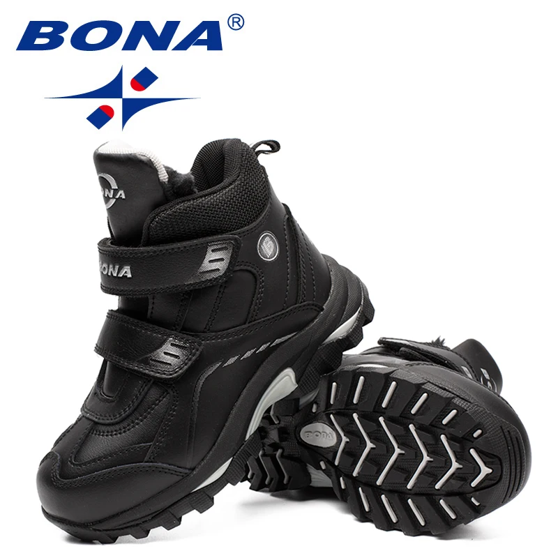 BONA New Arrival Typical Style Children Boots Round Toe Boys Snow Boots Hook & Loop Kids Fashion Sneakers Light Free Shipping