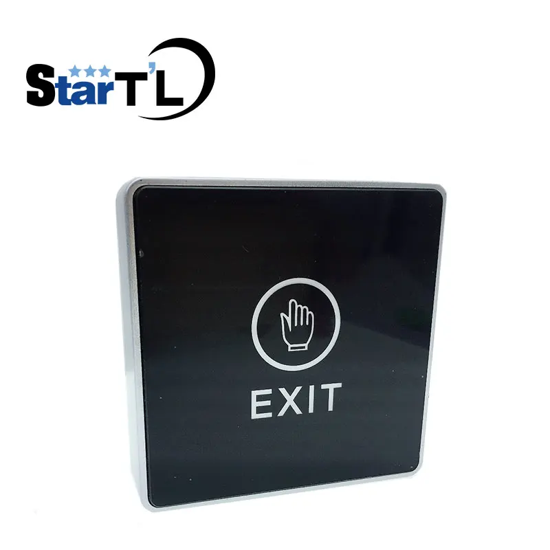 

Square Access Control Touch Exit Button NC/NO/COM 86*86mm Plastic Exit Push Release Button For Door Access Control System