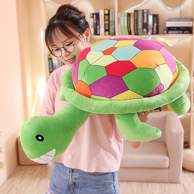 

1pc 40/55/70/90cm Plush Colorful Tortoise Toy Cute Turtle Plush Pillow Staffed Cushion for Girls Valentine's Day