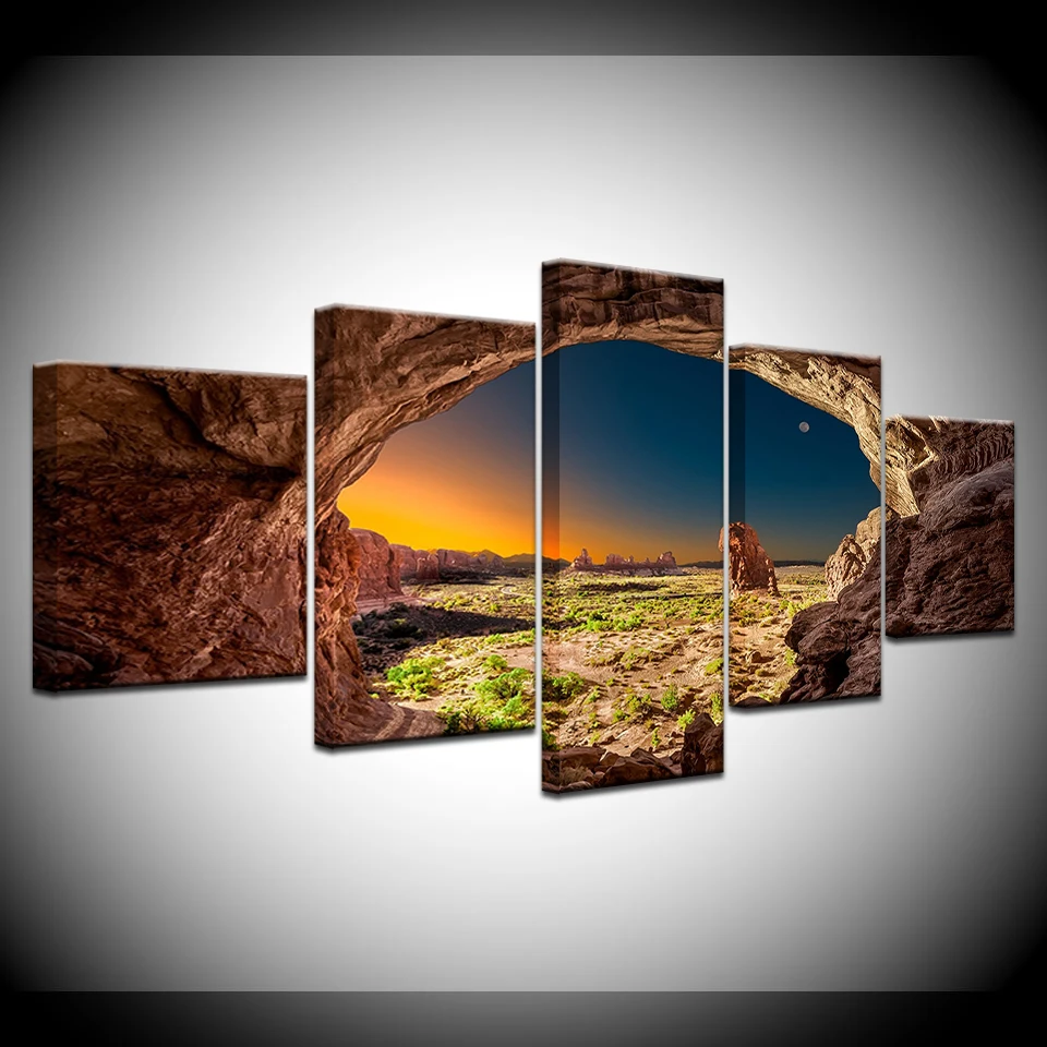 

A beautiful landscape 5 Piece Wall Art Canvas Print modern Poster Modular art painting for Living Room Home Decor