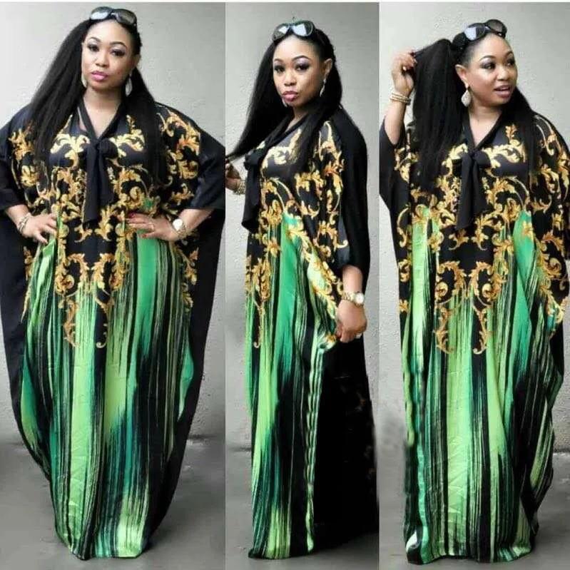 

2019 new arrival elegent autumn african women plus size long dresses