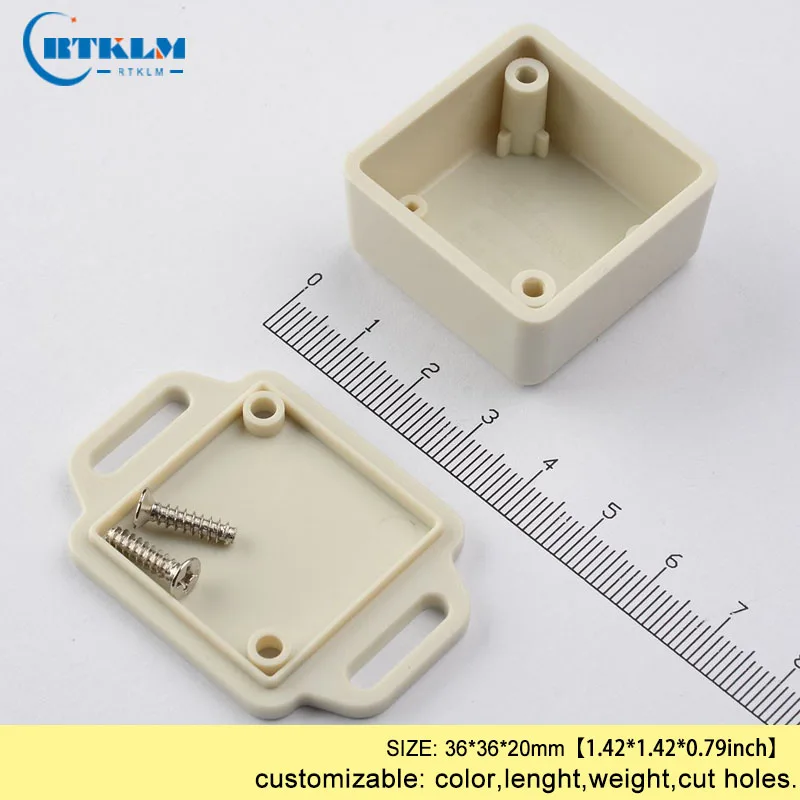 Small project box wall mount junction box diy tableau electrique plastic enclosure 20pcs/lot 36*36*20mm