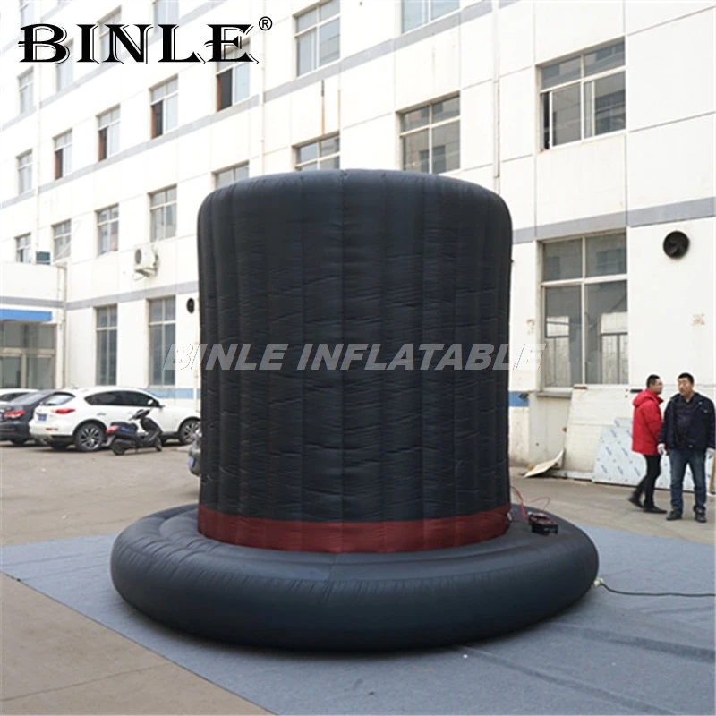 거대한 검은색 풍선 모자 할로윈 장식 마술사 모자 카니발 퍼레이드 야외 광고 장식용 모형